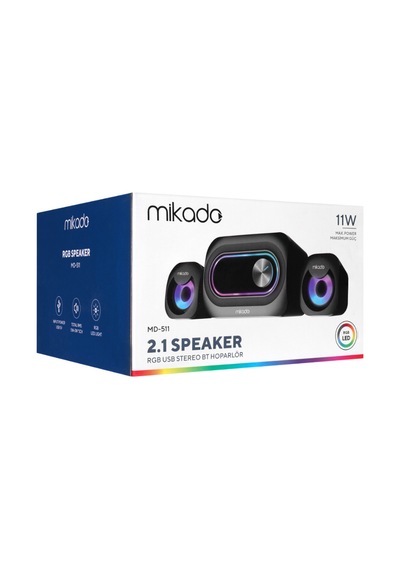 Mikado Md-511 5w+3w 2 Usb Rgb Ledli 2.1 Gaming Speaker Hoparlö