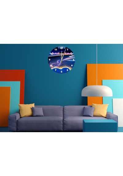 Ti-play Mutluluk 30x30cm Akrilik Dekoratif Modern Duvar Saati ÇOk Renkli