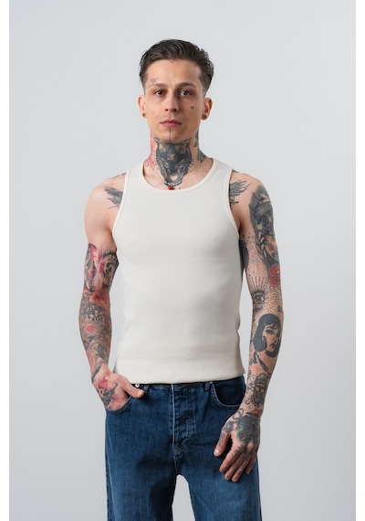 Respire Erkek Tank Top Atlet Ekru