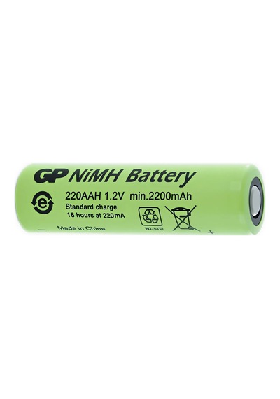 Gp 220aah 2200 Mah Nimh Düz Kafa Endüstriyel Aa Şarjlı Kalem Pil