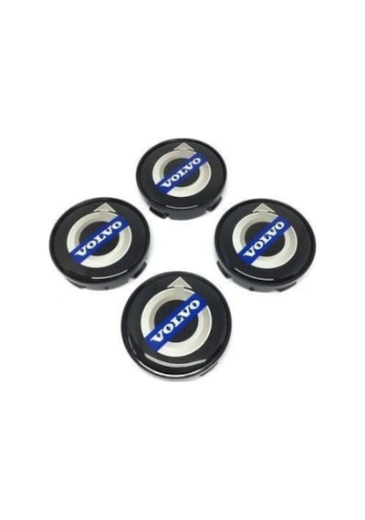 Jant Göbeği Volvo 65/62 62MM Yuva 4'Lü Set Mavi-Siyah Plasto