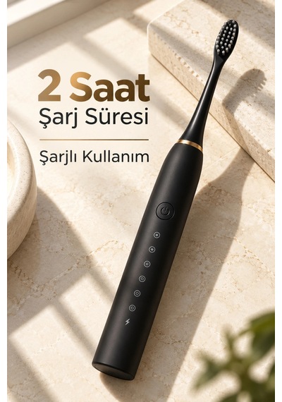 Siyah Elektrikli Diş Fırçası Zamanlayıcılı Ve Hafızalı