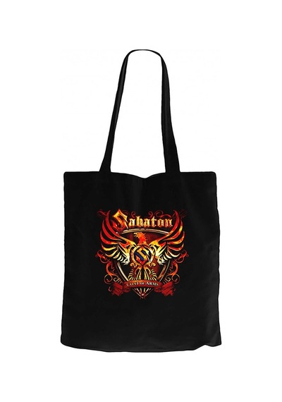 Sabaton Coat of Arms Siyah Kanvas Bez Çanta Siyah