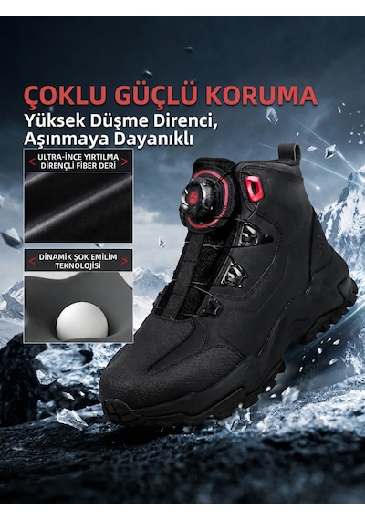 Ebakbak Motosiklet Touring Bot Mikrofiber Atop Bağcık 4 Mevsim Motorcu Botu Black