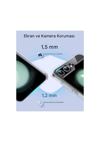 Samsung Uyumlu Z Flip 5 Şeffaf Magsafe Kılıf Mtl Safe