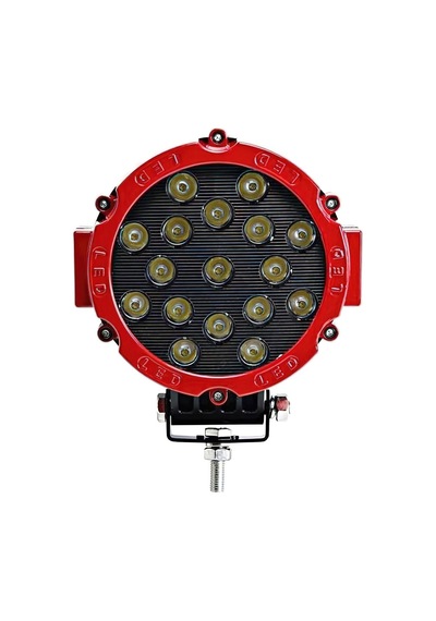 Off Road Sis Lambası Kırmızı 16 Cm Yuvarlak 17 Led 1 Adet