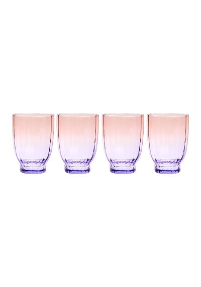 Raklee Elite 4'lü Meşrubat Bardağı - Mor - 320 Ml Renkli