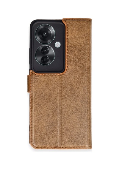 Newface - 667 - Oppo Reno 11f Kılıf Trend S Plus Kapaklı Kılıf - Aconcept - - Taba
