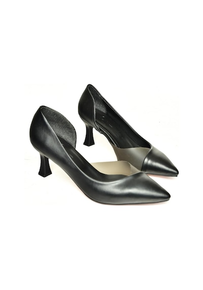 Fox Shoes U676035309 Siyah Kalın Topuklu Kadın Ayakkabı Siyah