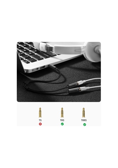 Ugreen 30619 Mikrofon Ve Kulaklık Birleştirici Kablo Si