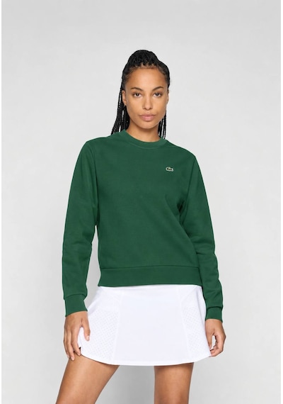 Lacoste Kadın Regular Fit Bisiklet Yaka Sweatshirt Yeşil