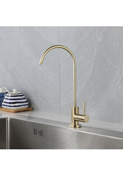 Su Arıtma Musluğu Mat Gold Yeni Ankastre Model Ithal