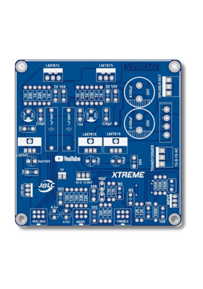 30 Watt Çift Kanal Hi-fi Amfi Devre Kartı - Lm1875 - Lm7915 - Lm7815 - Lm7805