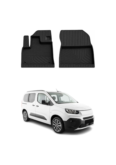 Fiat Doblo 3 Van 2022-2026 Uyumlu 4d Ön Havuzlu Paspas Kauçuk Siyah 2 Parça