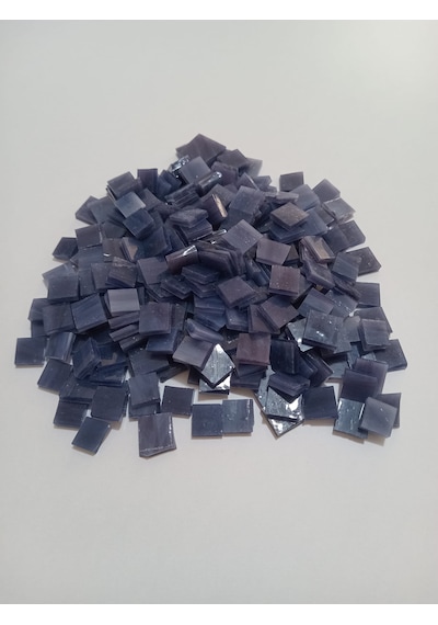 Mor Kare Vitray Cam Mozaik Taşı - Sanatsal Mozaik İçin Yaklaşık 10 X 10 Mm