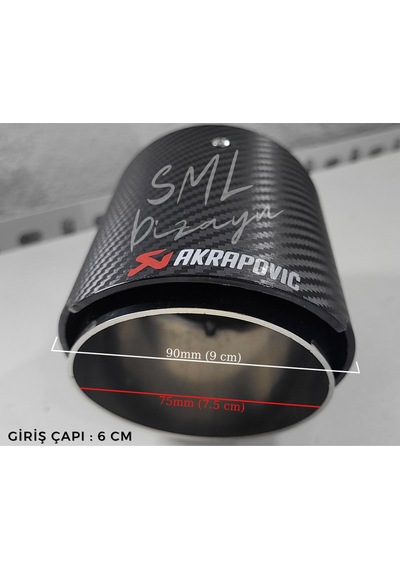 Akrapoviç 90 mm Tekli Egzoz Ucu Akrapoviç 90lık Egzos-Egsoz Ucu