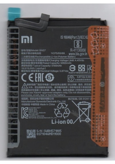 Xiaomi Poco X3 Nfc Poco X3 Pro Uyumlu Bn57 5160 Mah Batarya Pil