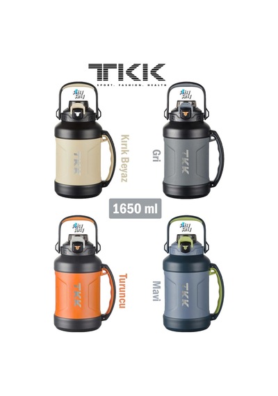 Tkk 1650 Ml Profesyonel Kamp Matarası/çelik Termos Çift Kullanım Pipetli/rahat İçim 12/24 Yalıtım -20281650 001