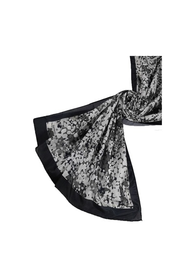 Mim Eşarp Emproyal Proline Benekli Şal 70x185 Cm - Siyah - Beyaz
