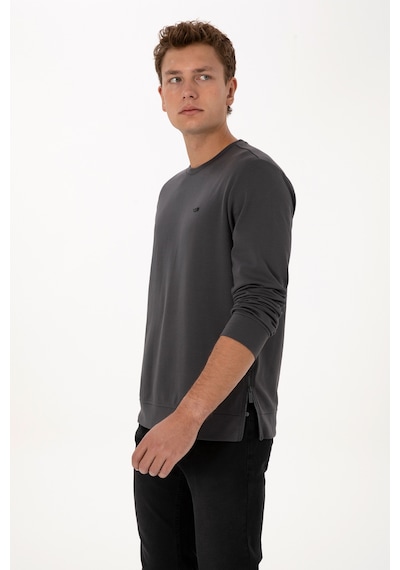 U.S. Polo Assn. Erkek Regular Fit Bisiklet Yaka Gri Sweatshirt 50315483-VR024