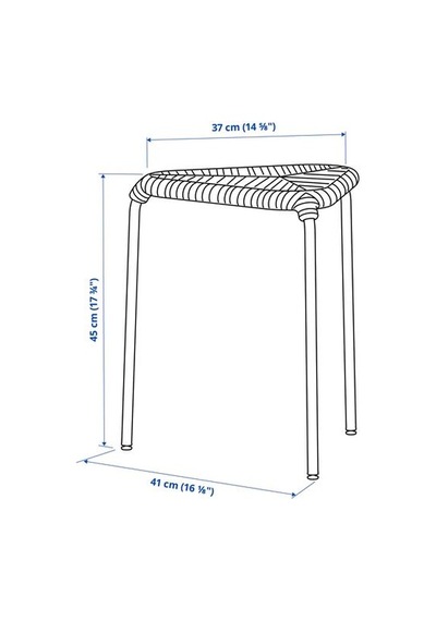 Ikea Juteboda Tabure, Natürel-beyaz