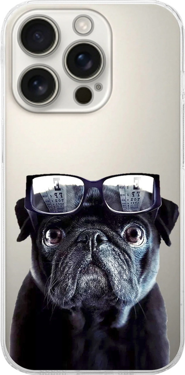 Apple Uyumlu iPhone 16 Pro İle Köpek 3 Baskılı Kamera Korumalı Şeffaf Kılıf