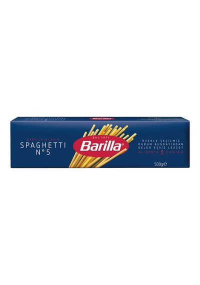 Barilla Spaghetti Makarna 500 G - İtalyan Lezzeti Pratik Pişirme - 8 Adet Tarı