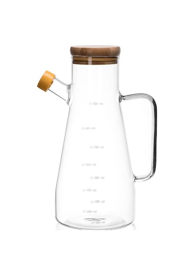 Paçi 900ml Borosilikat Ölçekli Cam Yağdanlık Sirkelik Beyaz