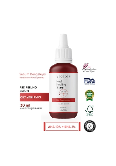 Voop Kırmızı Peeling Cilt Yenileyici Serum 30 ML