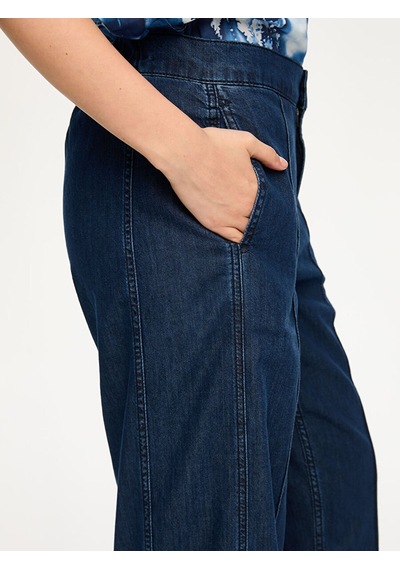 Beli Lastikli Wıde Leg Fıt Liyoselli Pantolon S26jpn014 Us26jpn01427 İndigo Beli Lastikli Wıde Leg Fıt Liyoselli Pantolon S26jpn014 Us26jpn01427 İndigo