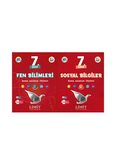 Limit 2027 7. Sınıf Fen Bilimleri + Sosyal Bilgiler Konu Anlatım Föyleri Seti 2 Kitap Maarif Model