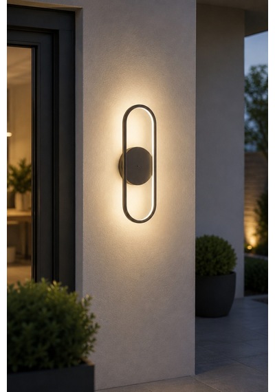 Zzez Aplik Modern Tasarım Kahverengi - Gün Işığı Ledli Banyo - Mutfak - Salon Led Duvar Aplik