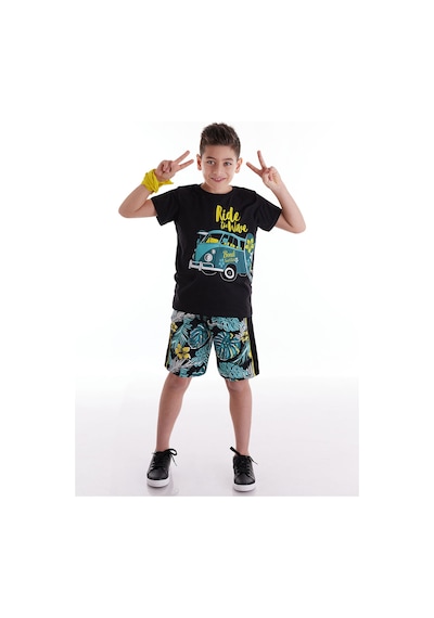 Denokids Mshb&g Vosvos Hawai Erkek Çocuk Şort Takım Çok Renkli
