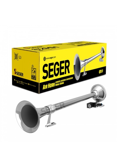 Seger 24 Volt 57 Cm Krom Tek Borulu Marin Havalı Korna