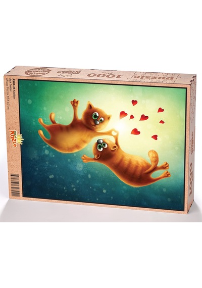 King Of Puzzle Kediler Ahşap Puzzle 1000 Parça