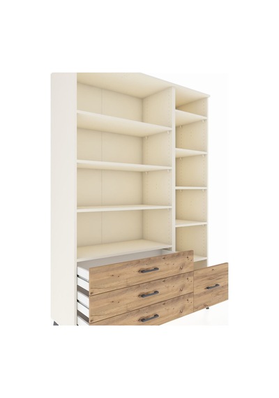 Hyperion Dolap 9 Raflı 4 Çekmeceli 132x44x195 Aytaşı-aytaşı/çam Aytaşı