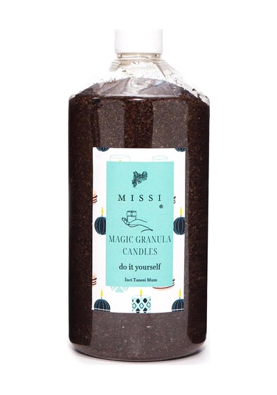Missi Yaratıcı İnci Tozu Siyah Renk Mum 30 Adet Fitil İle Birlikte -400 Gr Diğer
