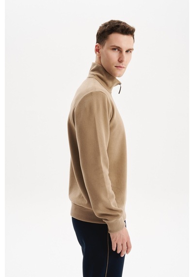 AR-MA Arma Erkek Pamuk Polyester Karışımlı Selanik Kumaş Yarım Fermuar Dik Yaka Sweatshirt Kazak K30404698002 Bej - Gri AR-MA Arma Erkek Pamuk Polyester Karışımlı Selanik Kumaş Yarım Fermuar Dik Yaka Sweatshirt Kazak K30404698002 Bej - Gri