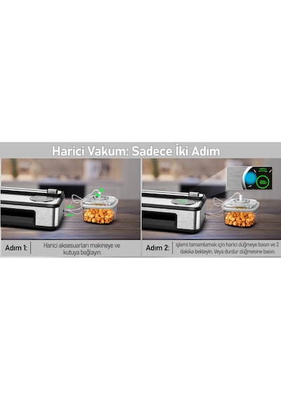 Mühlen Tam Otomatik Robotik Ev Gıda Vakum Makinesi V77 + Poşetli