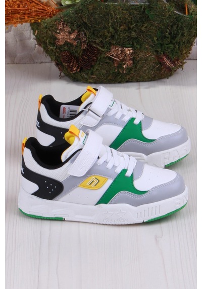 Fort Cool Prax Rahat Hafif Sneaker Erkek Çocuk Ayakkabı Beyaz-Yeşil