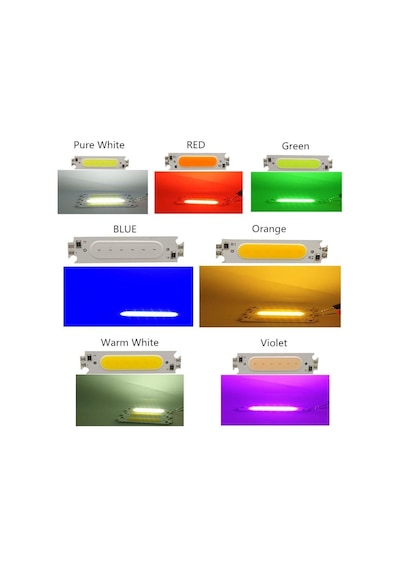 Cob Led Çip Mavi 12V 2W 6015 Pcb Bord Dıy Işık Kaynağı
