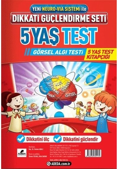 Yeni Neuro-Via Sistemi İle Dikkati Güçlendirme Seti 5 Yaş Test-Görsel Algı Testi - Osman Abalı - Adeda