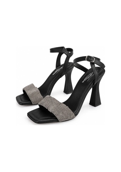 Mergenshoes K036 Siyah Günlük 9 Cm Klasik Topuk Kadın Ayakkabı