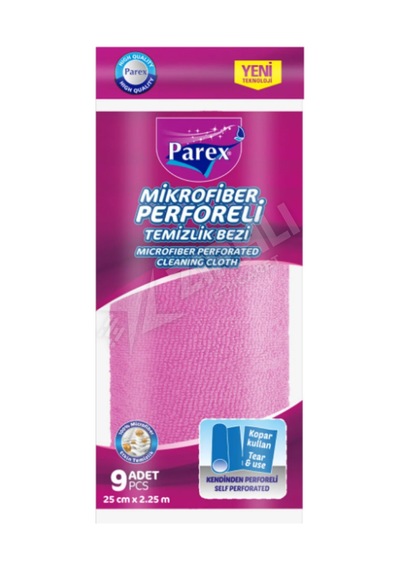 Parex Microfiber Perforeli Temizlik Bezi 9'lu