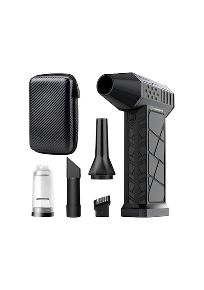 Uruchı X3 2026 Şarjlı Hava Üfleyici & Vakum Gerçek 130000 Rpm, 8000mah Batarya, 3 Kademeli Turbo Toz Üfleyici Ve Çekici, Bilgisayar, Klavye, Ev, Araç Ve Dış Mekan Kullanımı, Çantalı