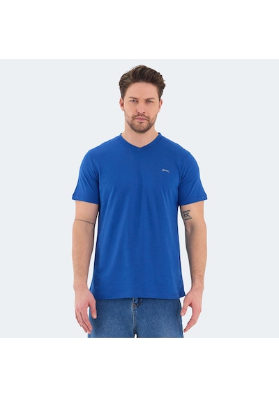 Slazenger RIVALDO 5 li Set Erkek  Beyaz - Siyah - Gri - Yeşil - Saks Mavi Tişört