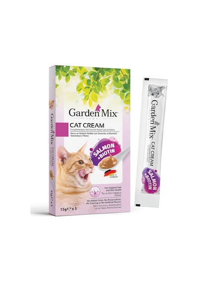 Garden Mix Somon ve Biotinli Kedi Kreması 5 x 15 G