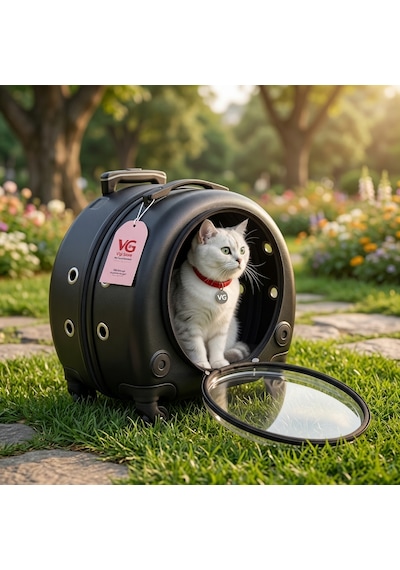 Vg Premium Kedi Taşıma Valizi Panoramik Açılır Kapaklı