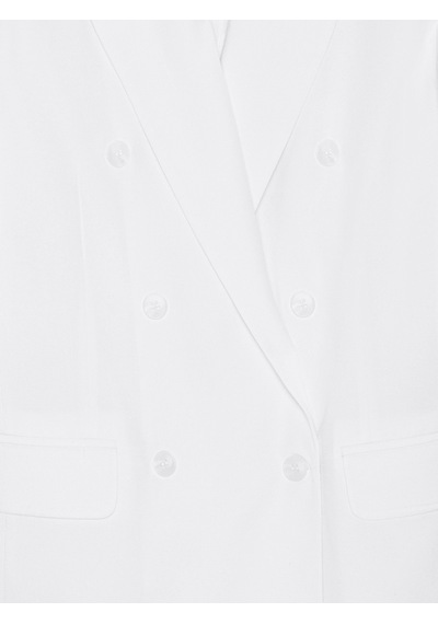 Dilvin 60815 Lyocell Karışımlı Blazer Ceket-beyaz