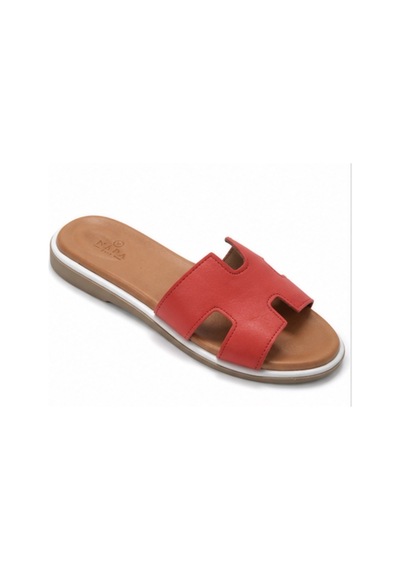 N Napa Shoe Np.1202.kırmızı Deri Terlik
